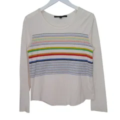 マークジェイコブス MARC JACOBS 長袖 トップス Ｔシャツ ボーダー S ホワイト マルチカラー  0429のサムネイル