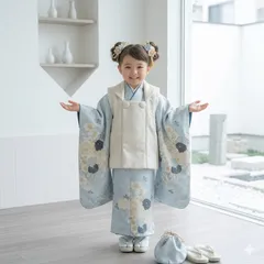 【新品・未使用品】３歳被布セット　花鞠に更紗模様　七五三