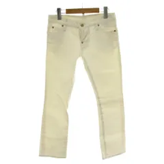 ディースクエアード DSQUARED2 デニム ジーンズ 綿 ポリウレタン 36 白 ホワイト ジーンズ スキニー フルレングス S75LA0378 /PP ■GY42