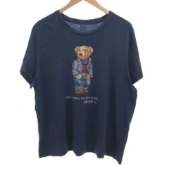 ポロ ラルフローレン POLO RALPH LAUREN Tシャツ カットソー 半袖 ポロベア シングルステッチ 紺 ネイビー /BS ☆AA★ ■GY19