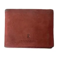ロベルタディカメリーノ Roberta di Camerino コンパクトウォレット 二つ折り財布 スエード ロゴ レッド ■GY99