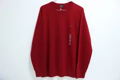 【未使用】 KAWS WINTER カウズウィンター カシミヤクルーネックセーター UNIQLO Lサイズ レッド 赤 カシミヤ100% 5-F105Y/1/TC