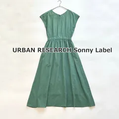 URBAN RESEARCH Sonny Label　リネン混　ノースリーブワンピース　UR TECH+抗菌リネン混フレンチギャザーワンピース