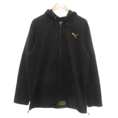 プーマ PUMA パーカー XXL 黒 ブラック フード付き フルジップ 長袖 /ML ■ECF003