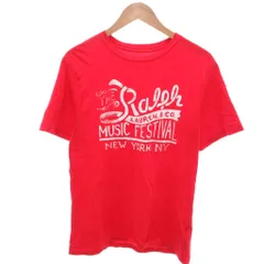 ポロ バイ ラルフローレン Polo by Ralph Lauren 美品 Tシャツ XL 赤 ロゴプリント ラウンドネック 半袖 /IL ■ECG004