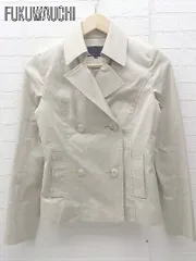 ◇ M-PREMIER エムプルミエ 肩パッド入り ライナー付 長袖 ダブル テーラード ジャケット 34 ライトベージュ * 1002798831056 【中古】 【1002798831056】のサムネイル