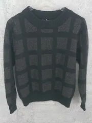◇ Simplicite シンプリシテェ 格子柄 長袖 ニット セーター ブラック グレー系 * 1002798830653 【中古】 【1002798830653】