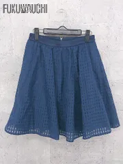 ◇ JILL by JILLSTUART ジル バイ ジルスチュアート チェック ミニ フレア スカート M ネイビー * 1002798827219 【中古】 【1002798827219】