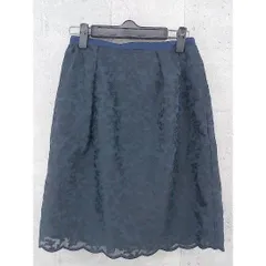 ◇ La TOTALITE ラ トータリテ  膝丈 タイト ナロー スカート 36 ネイビー レディース  【中古】 【1002797775924】のサムネイル