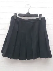 ◇ LE CIEL BLEU ルシェルブルー サイドジップ　 ミニ プリーツ スカート 36 ブラック *  【1002799586795】のサムネイル