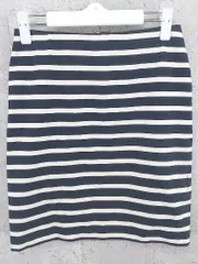 ◇ BEAUTY & YOUTH ビューティアンドユース UNITED ARROWS ボーダー ミニ タイト スカート S ネイビー ホワイト *  【1002799775397】
