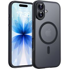 [신품] TOCOL iPhone 17용 케이스, 풀 카메라 보호, 자기 링 내장, Magsafe 호환, 낙하 방지, iPhone 17 6.3 인치 반투명 매트 휴대 케이스(블랙) 0