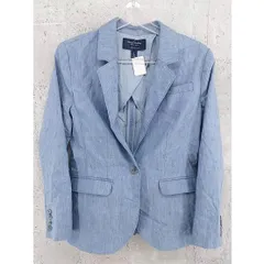 ◇ lands end 1B 長袖 テーラード ジャケット 9 ブルー *  【1002796921711】のサムネイル