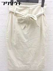 ◇ ◎ ESTNATION エストネーション ベルト付 膝丈 タイト スカート サイズ36 ベージュ レディース 【中古】 【1002798490352】のサムネイル