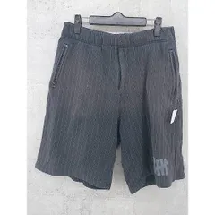 ◇ UNDEFEATED アンディフィーテッド ストライプ ストレッチ ウエストゴム ショート ハーフ パンツ S ブラック #  【1002796763700】のサムネイル