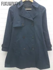 ◇ green label relaxing グリーンレーベル UNITED ARROWS ベルト付き 長袖 トレンチ コート 36 ネイビー *  【1002798762046】のサムネイル