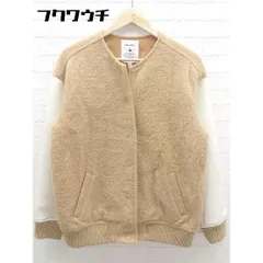 ◇ niko and... ニコアンド 切り替え ノーカラー ジャケット Lサイズ ブラウン アイボリー レディース  【1002798991286】のサムネイル