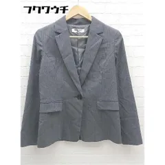 ◇ NATURAL BEAUTY BASIC ナチュラルビューティー 1B シングル ピンストライプ 長袖 テーラード ジャケット L グレー レディース 【中古】 【1002799012386】のサムネイル