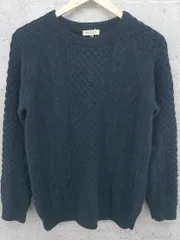 ◇ BEAUTY&YOUTH UNITED ARROWS ユナイテッドアローズ アルパカ混 長袖 ケーブルニットセーター S ネイビー #  【1002799330909】