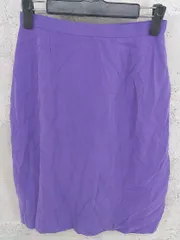 ◇ 伊太利屋 バックジップ 膝丈 タイト スカート 7 パープル * 1002799321938 【中古】 【1002799321938】のサムネイル