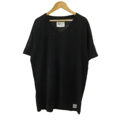 アズールバイマウジー AZUL by moussy タグ付き Tシャツ L 黒 ブラック Vネック 無地 半袖 カットソー /PP ■ECA004