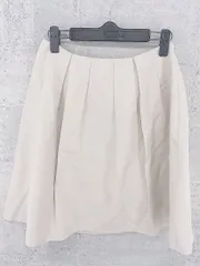 ◇ M-PREMIER エムプルミエ 膝丈 スカート 38 ベージュ *  【1002799635783】のサムネイル