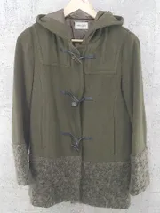 ■ ◎ NOLLEY'S ノーリーズ アンゴラ混 トグル ダッフル コート サイズ38 カーキ レディース  【中古】 【1002799801089】のサムネイル