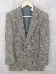 ◇ DAKS ダックス ネーム刺繍有り 2B チェック 長袖 テーラードジャケット サイズ92YA6 ベージュ ブラック グレー メンズ 【中古】 【1002799810128】のサムネイル