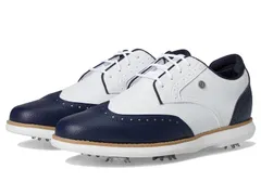 フットジョイ レディース シューズ スニーカー FootJoy Traditions Shield Tip Golf Shoes WhiteNavyWhit ホワイトのサムネイル