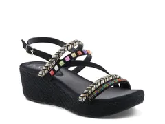 アズーラ レディース シューズ サンダル Azura Hugbug Wedge Sandal Black ブラックのサムネイル