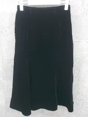 ◇ 伊太利屋 ベロア 膝丈 フレア スカート 9 ブラック * 1002799862400 【中古】 【1002799862400】のサムネイル