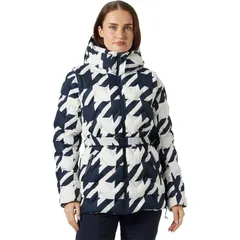 ヘリーハンセン レディース アウター ジャケット・ブルゾン ダウン ジャケット Helly Hansen Winter Bliss Modular Down Jacket Womens Navy Houndstooth Aop ネイビー