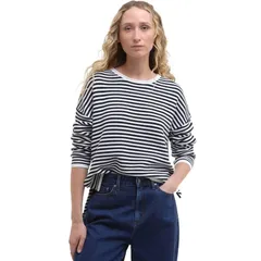 バブアー レディース アウター ニット・セーター ニット Barbour Marine Stripe Knitted Jumper Womens Navy Stripe ネイビーのサムネイル