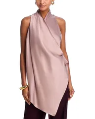 ヘルムート ラング レディース トップス シャツ ドレープ シルク Helmut Lang Silk Draped Cowlneck Top Tea Roseのサムネイル