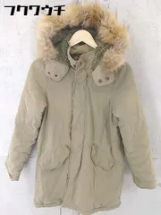 ■ ◎ Heather ヘザー ラクーンファー付き ジップアップ  モッズ コート サイズF カーキ レディース  【中古】 【1102040000220】のサムネイル