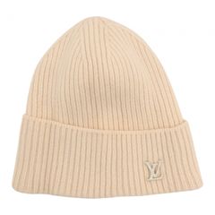 中古】ルイヴィトン ロゴ ボネ LV アヘッド ニット帽 ビーニー ニット