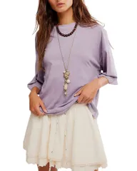 フリーピープル レディース トップス Tシャツ Free People WTF Perfect Oversize Tee Plum Ash アッシュのサムネイル