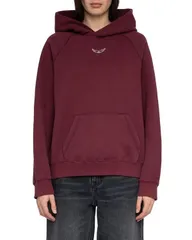 ザディグ エ ヴォルテール レディース アウター パーカー・スウェット Zadig Voltaire Georgy Heart Embellished Hoodie Burgundy バーガンディのサムネイル