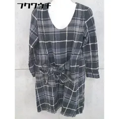 ◇ URBAN RESEARCH ROSSO ロッソ チェック 長袖 膝丈 ワンピース FREE グレー ブラック レディース 【中古】 【1102100008654】のサムネイル