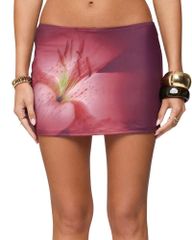 어딕티드 레이디스 하단 스커트 미니 Edikted Tiger Flower Mini Skirt Burgundy 버건디