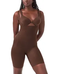 スパンク レディース トップス シャツ ボディースーツ SPANX SPANXshape Invisible OpenBust MidThigh Bodysuit Chestnut Brown ブラウのサムネイル