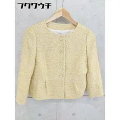 ◇ Liesse リエス ノーカラー ジャケット サイズ2 イエロー系 レディース 【中古】 【1102160007246】のサムネイル