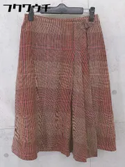 ◇ Paul Stuart ポールスチュアート 膝下丈 ラップ 巻き スカート サイズ9 レッド系 レディース 【中古】 【1102170001357】のサムネイル