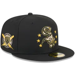 ニューエラ メンズ アクセサリー 帽子 Mens New Era Black Chicago White Sox 2024 Armed Forces Day OnField 59FIFTY Fitte
