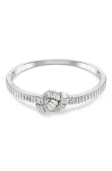 スワロフスキー レディース アクセサリー ブレスレット・バングル・アンクレット Swarovski Matrix Knot Bangle Bracelet White Silver ホワイト
