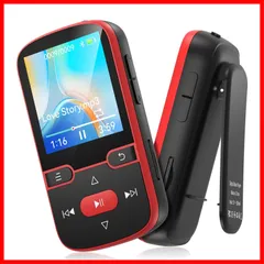 MP3プレーヤー Bluetooth 5.3 クリップ付き、HiFiスポーツミュージックプレーヤー、1.5インチスクリーン、子供用MP3プレーヤー、物理ボタン、重さわずか、シャッフル＆リピート再生、最大128GBのTFカード拡張、HIFI音質 イコライザー設定のサムネイル
