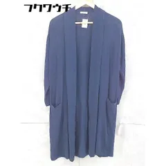 ◇ NIMES ニーム コットン 長袖 ニット カーディガン ネイビー レディース 【中古】 【1103050006783】