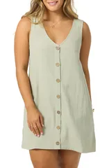 オニール レディース トップス ワンピース ミニ ONeill Sanders ButtonUp Minidress Desert Sage セージのサムネイル