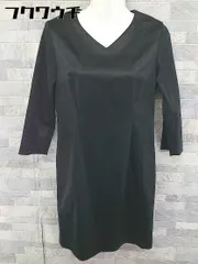 ◇ 4℃ ヨンドシー Ｖネック 長袖 ロング ワンピース サイズM ブラック レディース 【中古】 【1103150005501】のサムネイル
