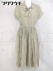 ◇ w closet ダブルクローゼット 半袖 ロング ワンピース サイズF グリーン系 レディース 【中古】 【1103220005806】のサムネイル